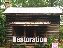 Historic Log Cabin Restoration  Stony Point, North Carolina