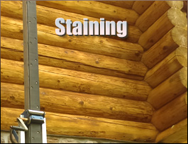  Stony Point, North Carolina Log Home Staining